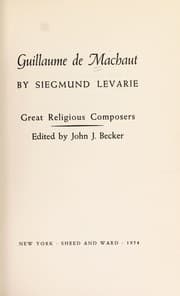Tapa de Guillaume de Machaut