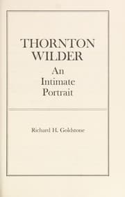 Tapa de Thornton Wilder: an intimate portrait