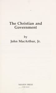 Tapa de The Christian and government
