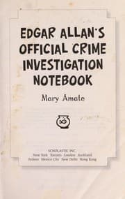 Tapa de Edgar Allan's official crime investigation notebook