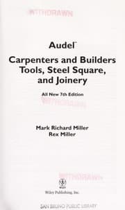 Tapa de Carpenter's and builder's tools, steel square and joinery