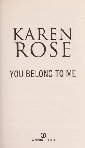Tapa de You belong to me