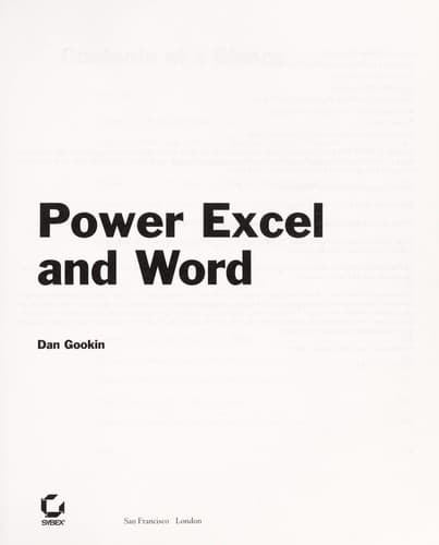 Tapa de Power Excel and Word