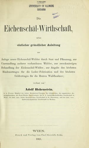Tapa de Die Eichenscha l-Wirthschaft