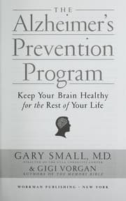 Tapa de The alzheimer's prevention program