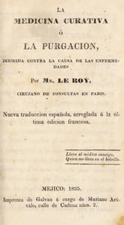Tapa de La medicina curativa, ©đ, La purgacion
