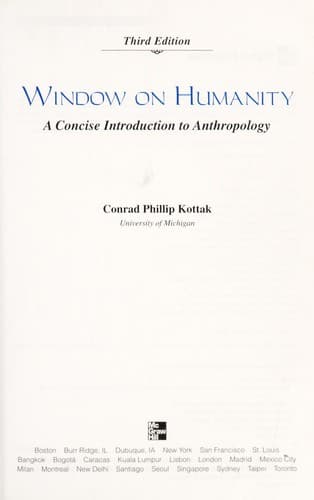 Tapa de Window on humanity
