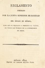 Tapa de Reglamento formado por la Junta Superior de Sanidad del Estado de M©♭xico