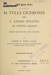 Tapa de Pro T. Annio Milone ad iudices oratio
