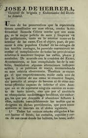 Tapa de Jos©♭ J. de Herrera, General de brigada y Gobernador del Distrito federal