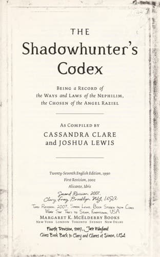 Tapa de The Shadowhunter's Codex