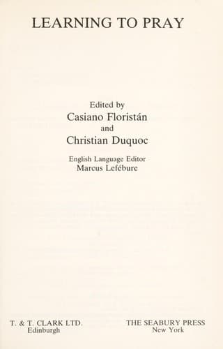 Tapa de Learning to pray