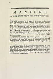 Tapa de Mani©·re de faire usage de l'©♭lixir anti-syphillitique [sic]