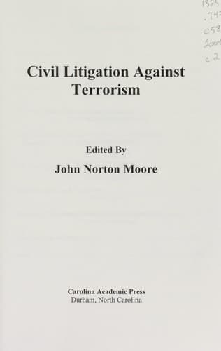 Tapa de Civil litigation against terrorism