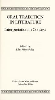Tapa de Oral tradition in literature
