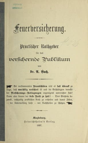 Tapa de Feuerversicherung