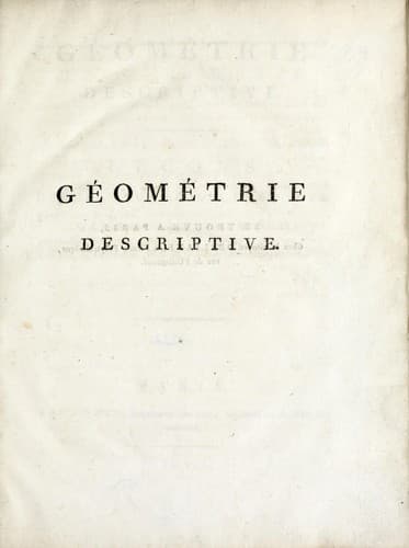Tapa de Géométrie descriptive