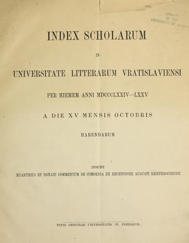 Tapa de Euanthius et Donati commentum de comoedia