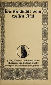 Tapa de Die Geschichte vom weisen Njal