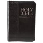 Tapa de Holy Bible King James Version - Black zipper cover