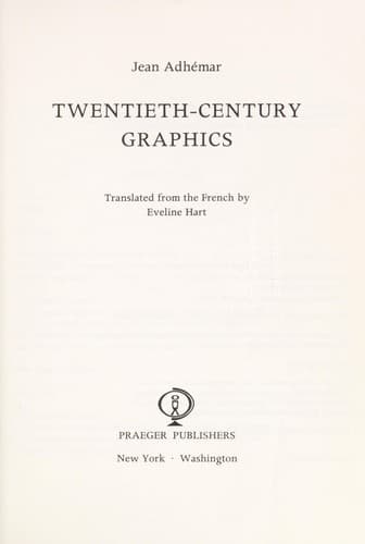 Tapa de Twentieth-century graphics