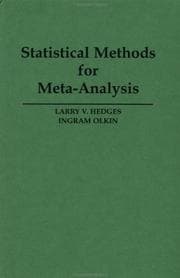 Tapa de Statistical methods for meta-analysis