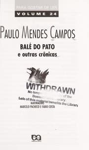 Tapa de Bale  do pato e outras cro nicas