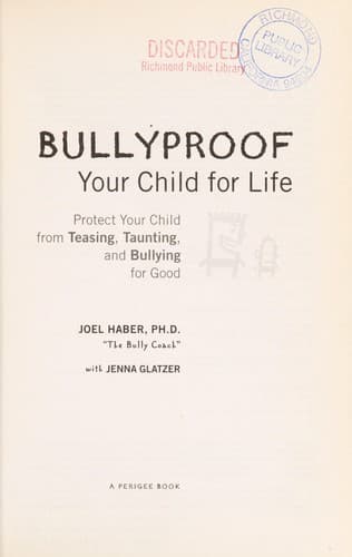 Tapa de Bullyproof your child for life