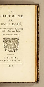 Tapa de La doctrine du siecle dorʹe, ou de l'evangelike regne de Jesus Roy des Roys