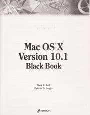 Tapa de Mac OS X version 10.1 Black book