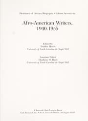 Tapa de Afro-American writers, 1940-1955