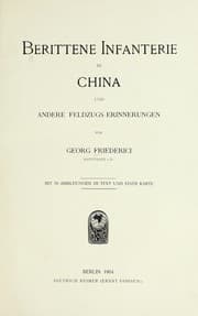 Tapa de Berittene Infanterie in China und andere Feldzugs-Erinnerungen