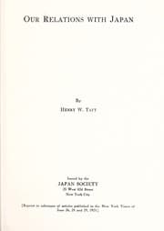 Tapa de Our relations with Japan ...