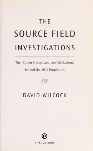 Tapa de The source field investigations