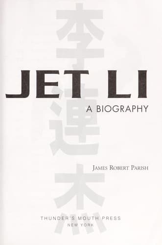 Tapa de Jet Li : a biography