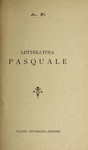 Tapa de Letteratura pasquale
