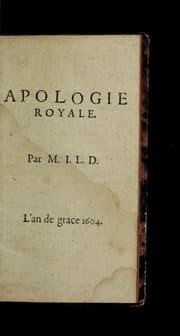Tapa de Apologie royale