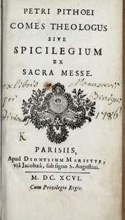Tapa de Petri Pithoei Comes theologus, sive, Spicilegium ex sacra messe