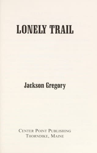 Tapa de Lonely trail