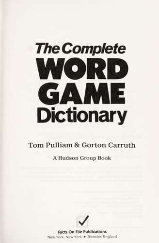 Tapa de The complete word game dictionary