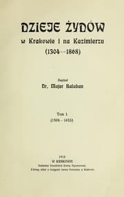 Tapa de Dzieje Z ydo w w Krakowie i na Kazimierzu, 1304-1868