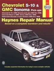 Tapa de Haynes Chevrolet S-10 & Blazer, Gmc Sonoma & Jimmy, Oldsmobile Bravada, Isuzu Hombre Automotive Repair Manual