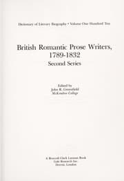 Tapa de British Romantic Prose Writers, 1789-1832 Second Series