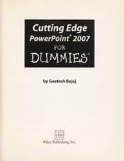 Tapa de Cutting edge PowerPoint 2007 for dummies