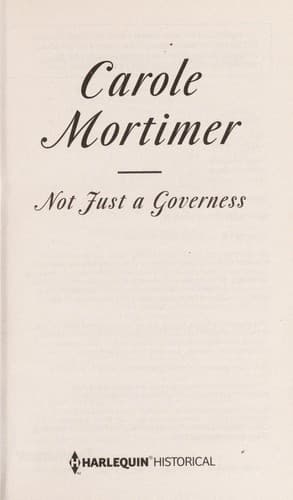 Tapa de Not Just a Governess