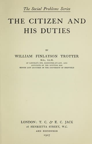 Tapa de The citizen and his duties