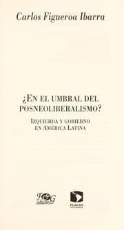 Tapa de ℗ En el umbral del posneoliberalismo?