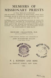 Tapa de Memoirs of missionary priests