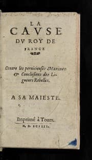 Tapa de La Cavse du roy de France