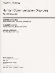 Tapa de Human communication disorders